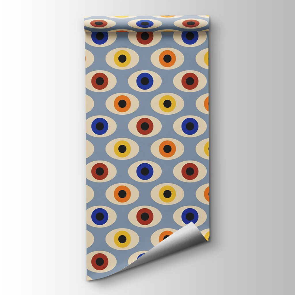 Pattern of colorful eyes