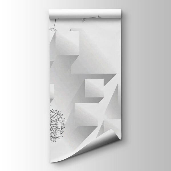 Dandelion flowers and a white background