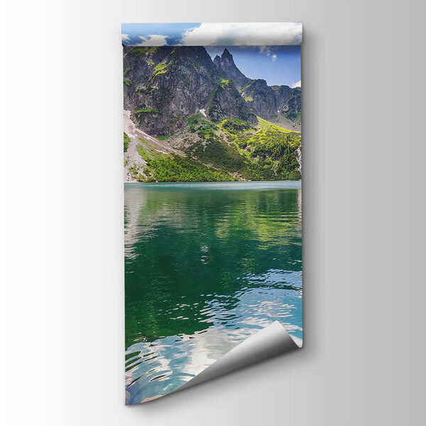 Lake surrounded by mountains