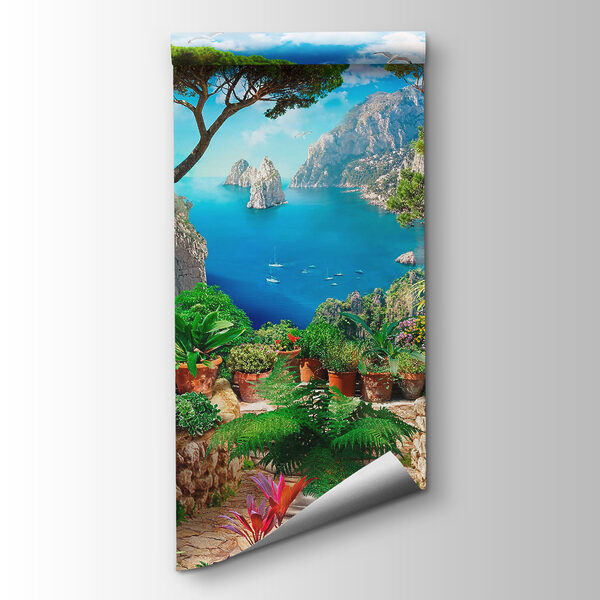 View of the ocean from a cliff