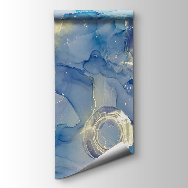 Blue and white painting