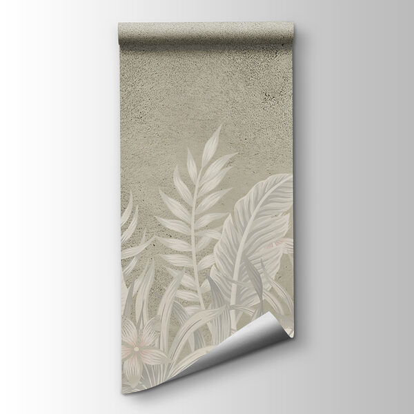 Soft leaves against muted backdrop