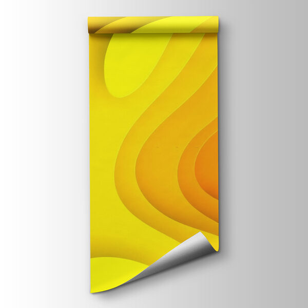 Yellow and orange paper cut shapes Yellow and orange paper cut shapes