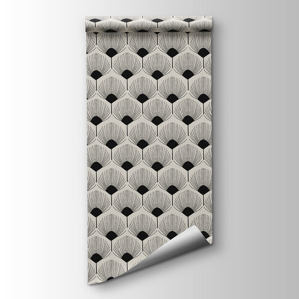 Pattern of hexagons on a black background