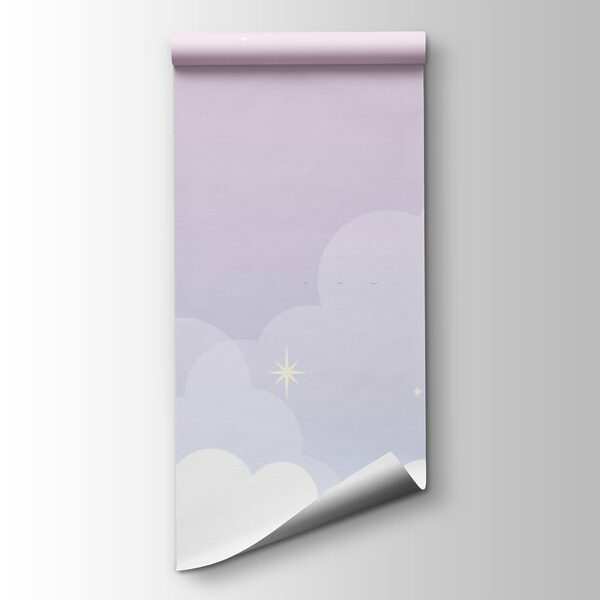 A moon and clouds in the sky