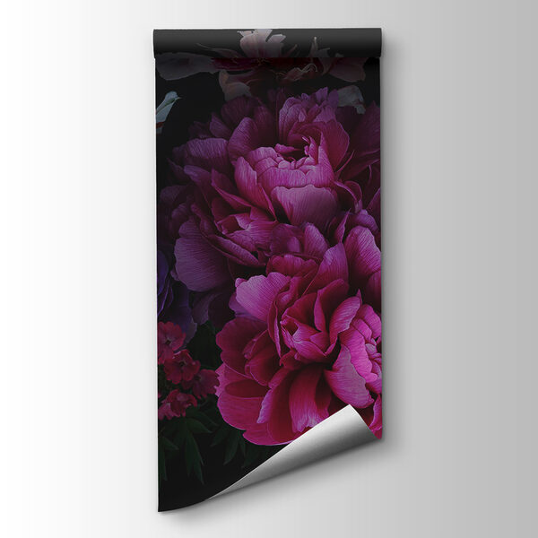 Group of flowers on a black background