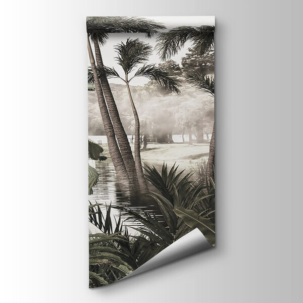 A group of palm trees in water A group of palm trees in water