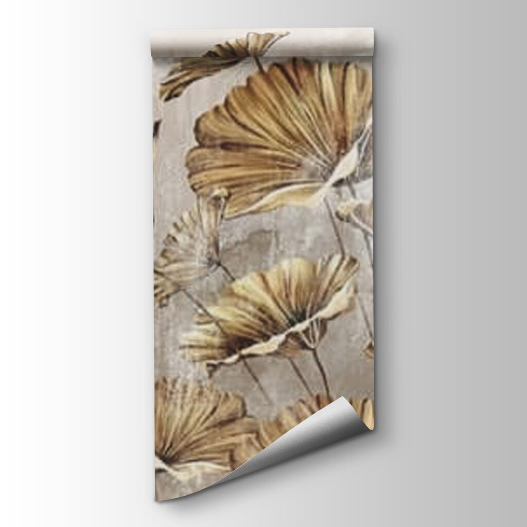 Painting of leaves on a wall