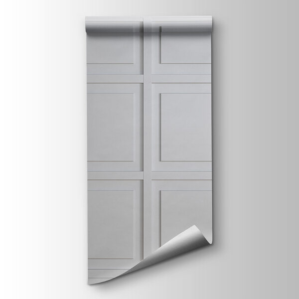 White wall with square tiles