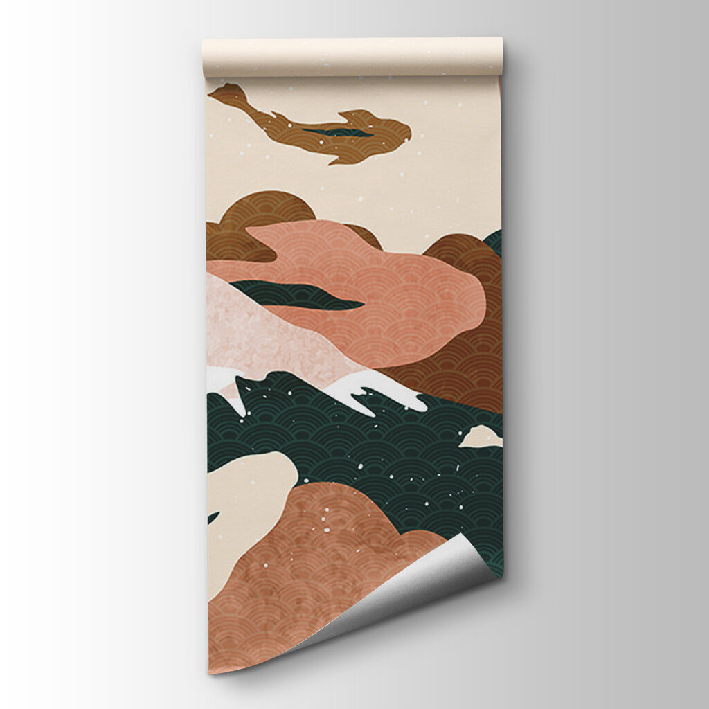 Painting of fish in the sky