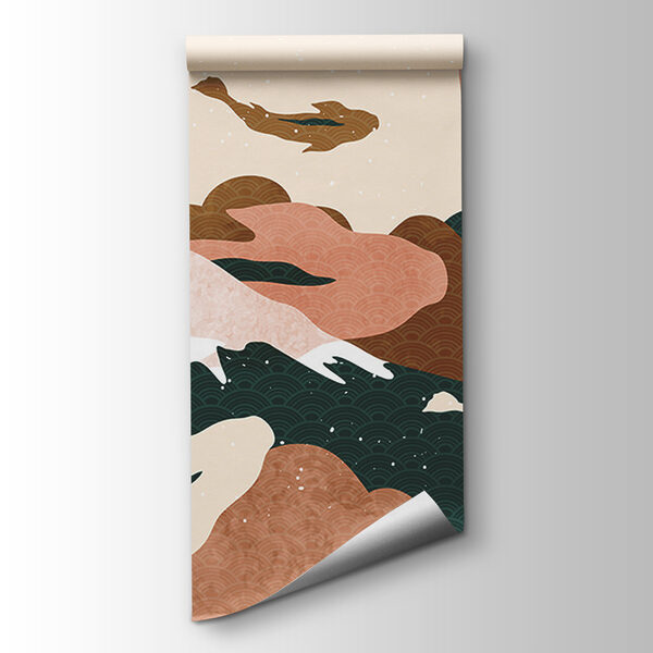 Painting of fish in the sky