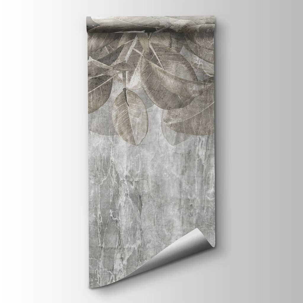 Gentle leaves on textured backdrop