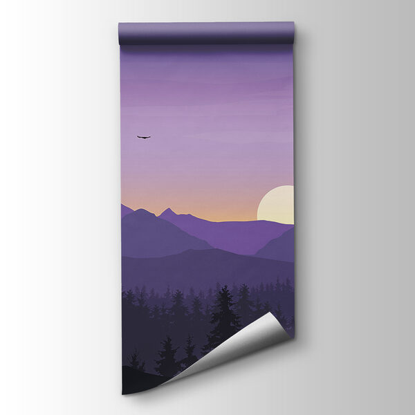 Landscape with trees and mountains