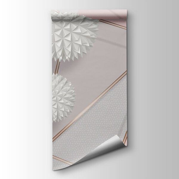 White and pink geometrical design