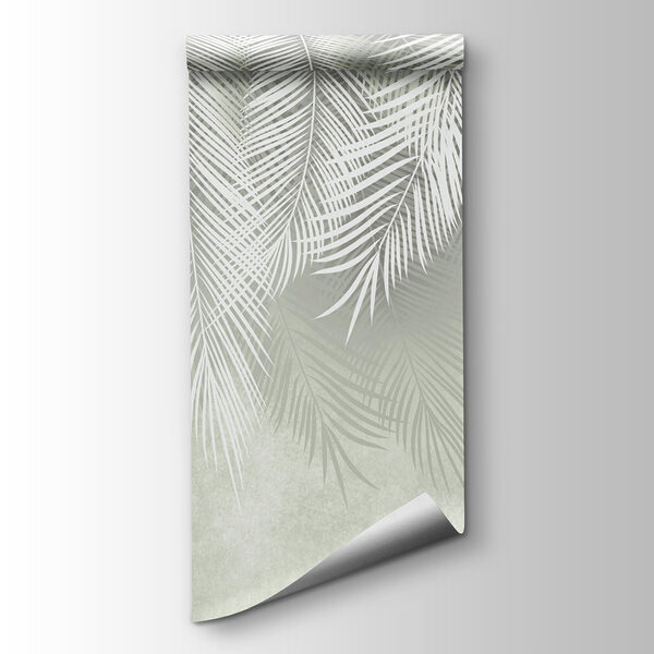 White leaves on a gray background