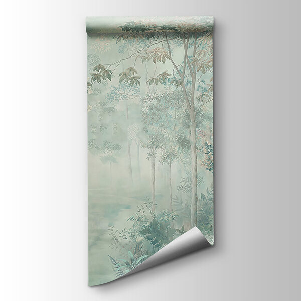 Wallpaper with trees and plants