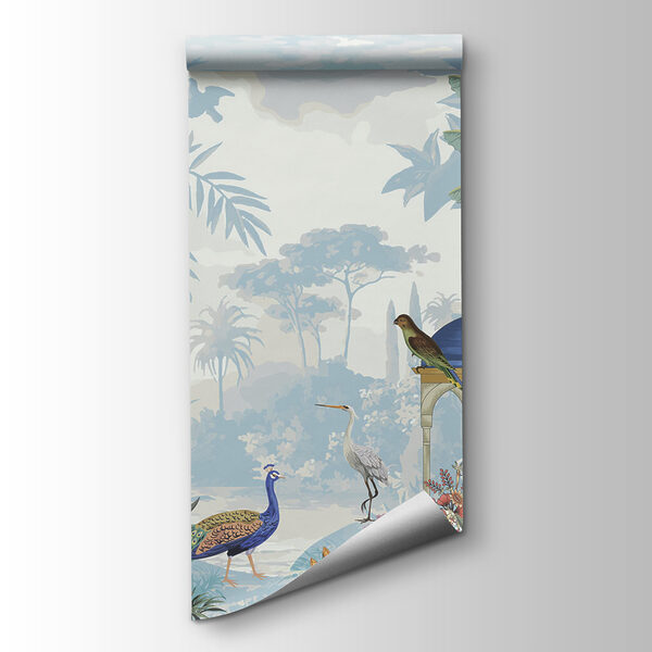 Mural of birds and plants