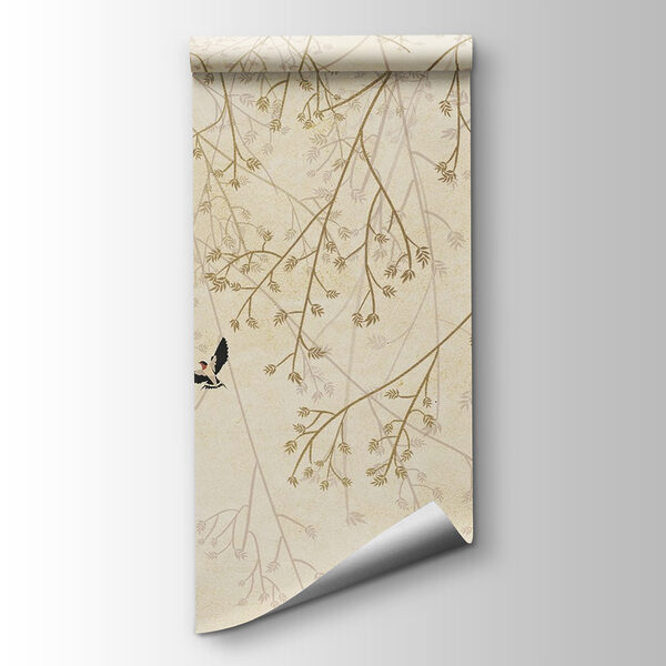 Birds flying in the branches of a tree