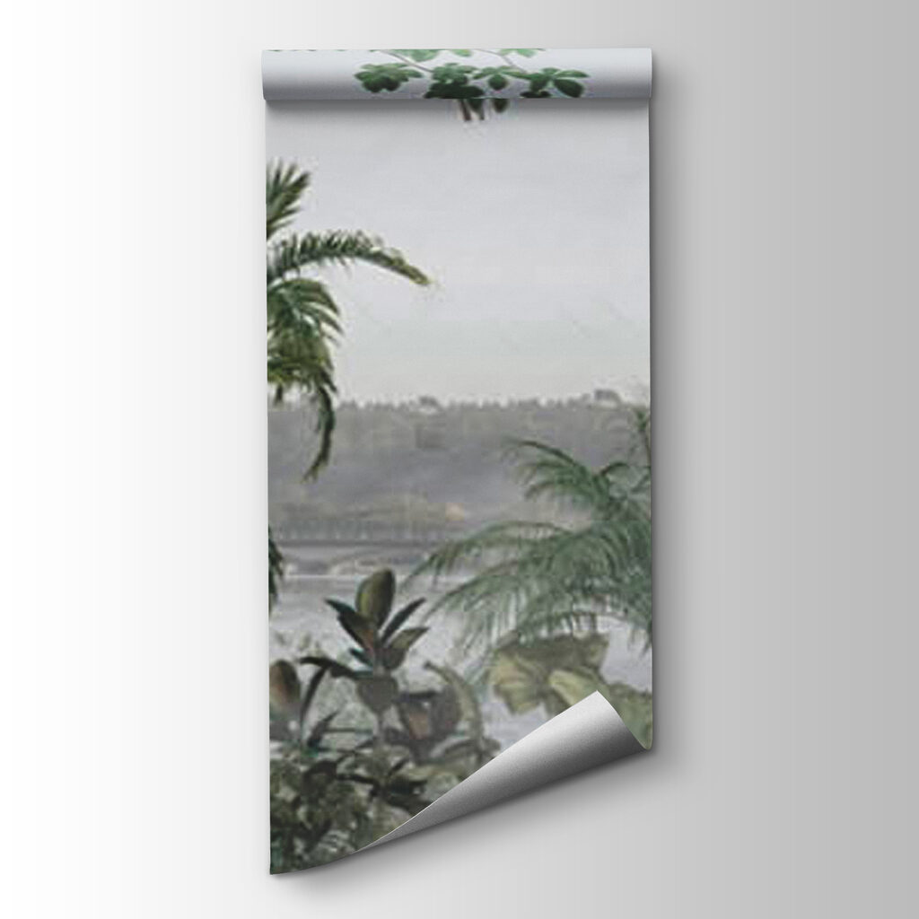 Serene morning in lush greenery