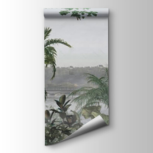 Serene morning in lush greenery