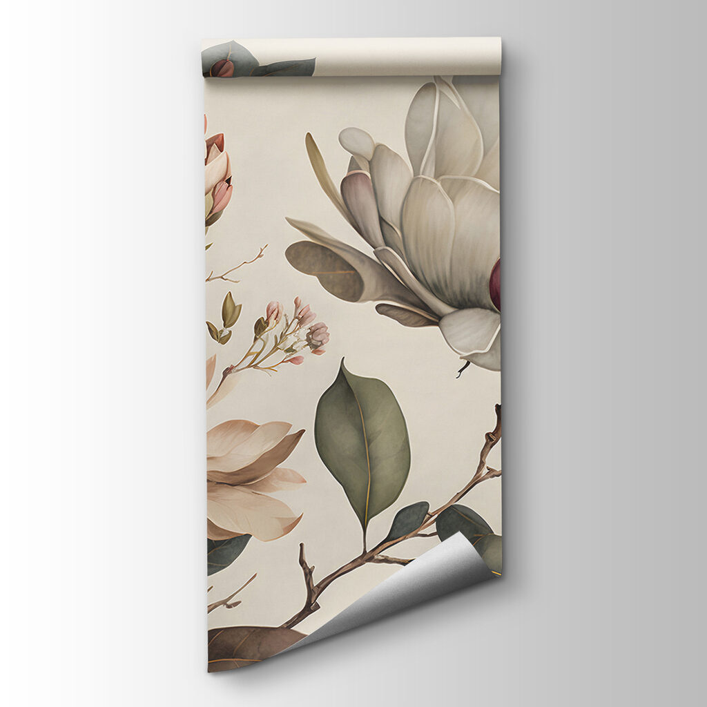 Elegant magnolia blooms in soft hues
