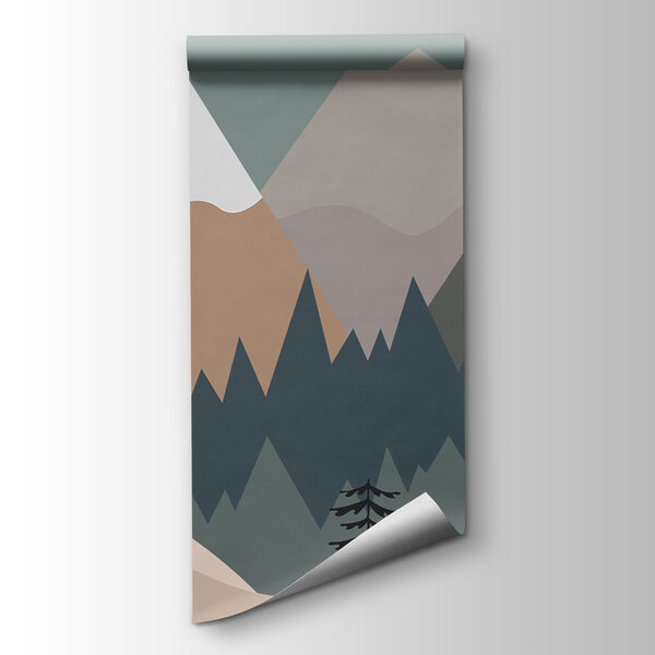 Mountain landscape with trees and mountains