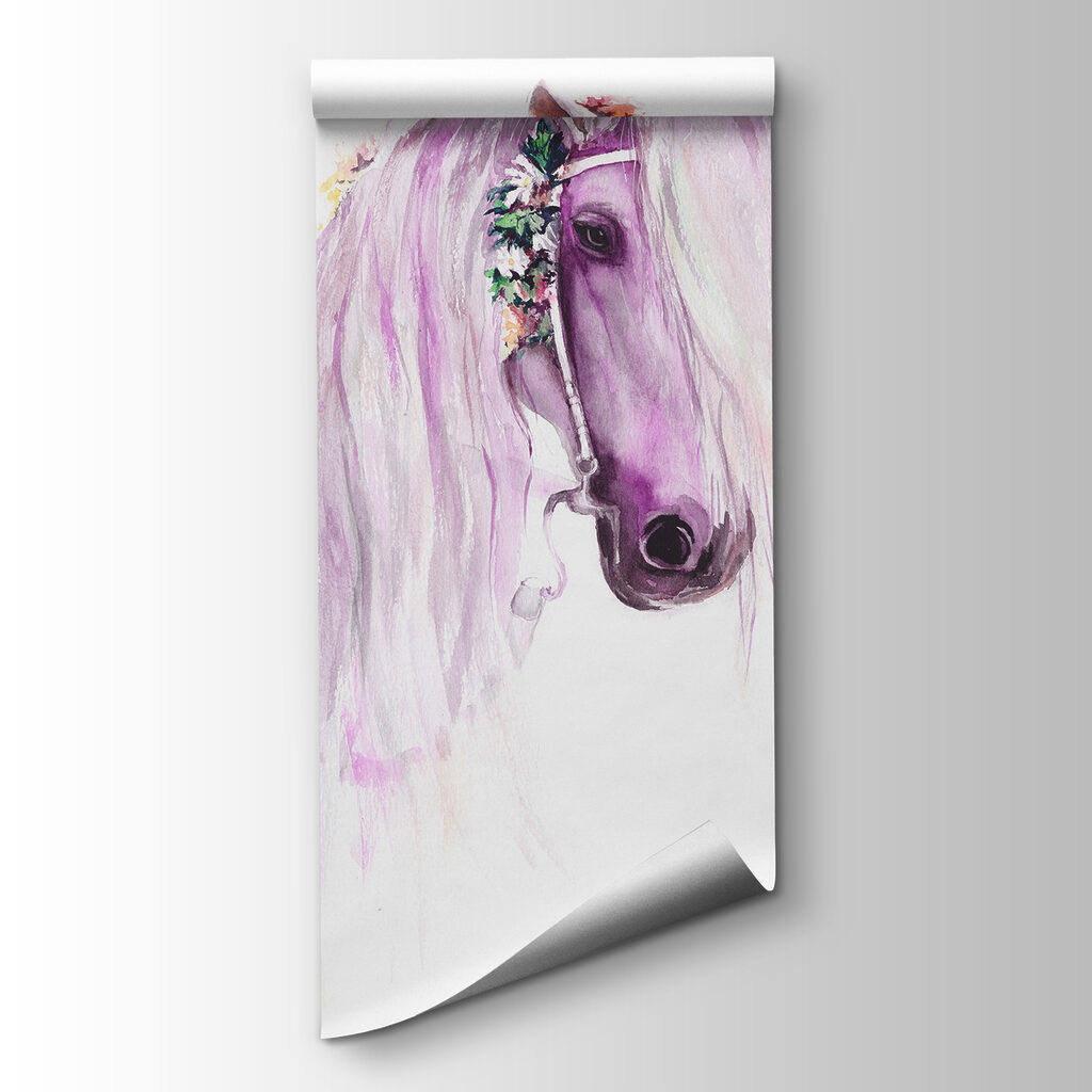 A watercolor of a horse
