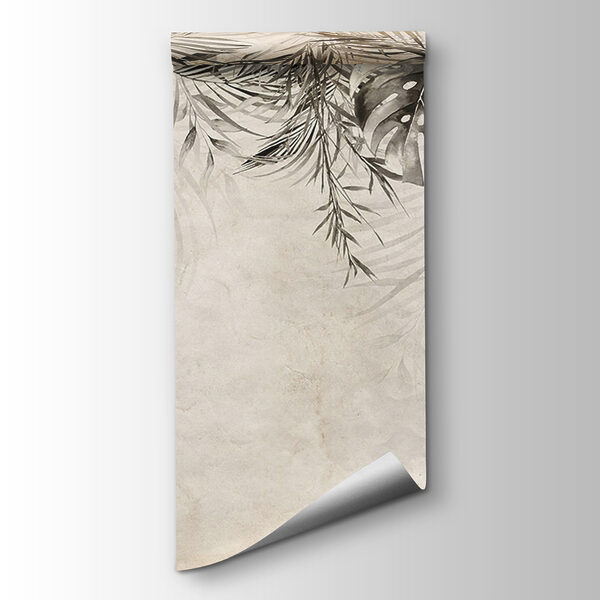 Tropical leaves on a textured background Tropical leaves on a textured background