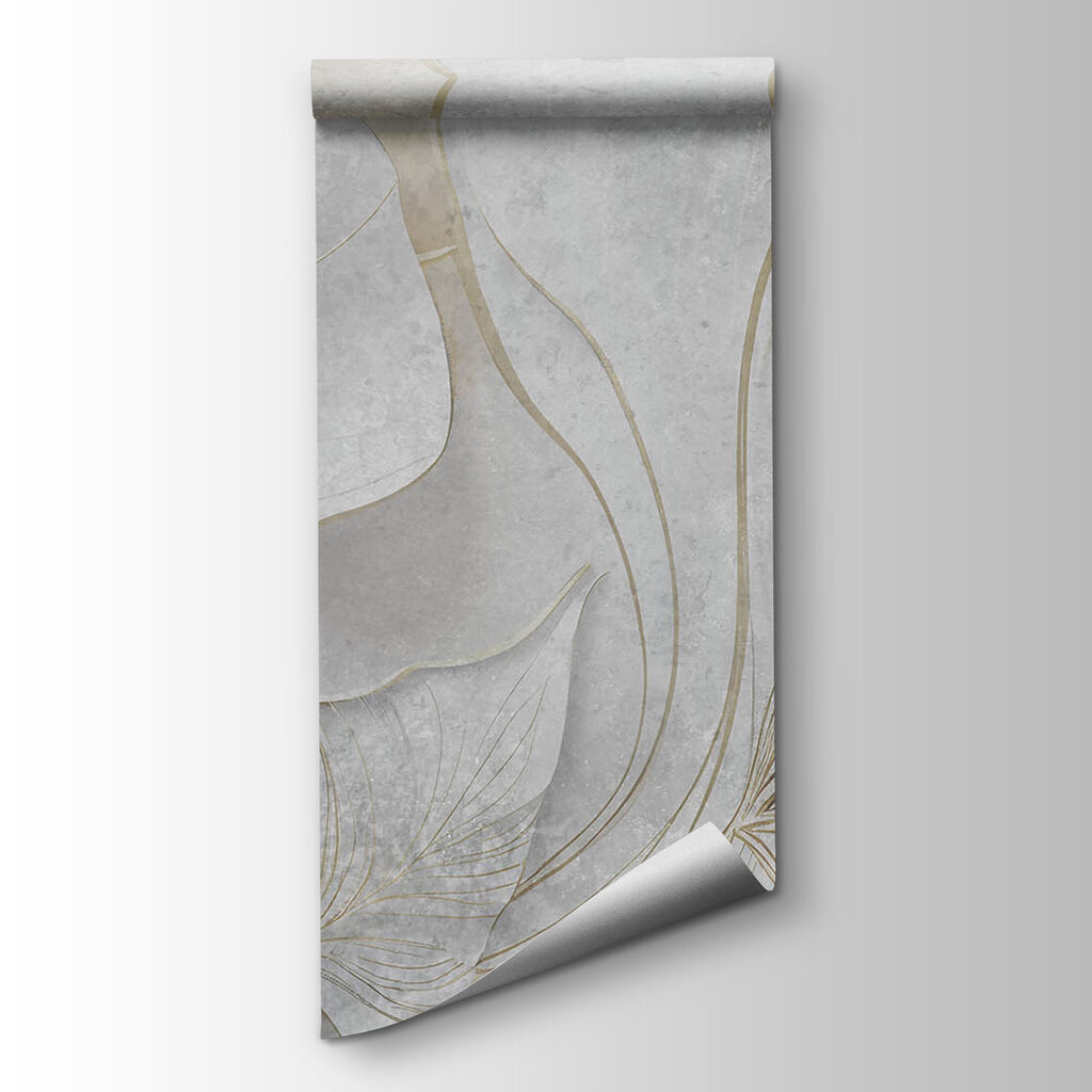 Elegant leaves in serene grayscale hues Elegant leaves in serene grayscale hues