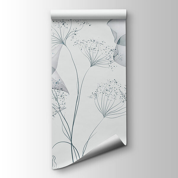 Transparent flowers with leaves