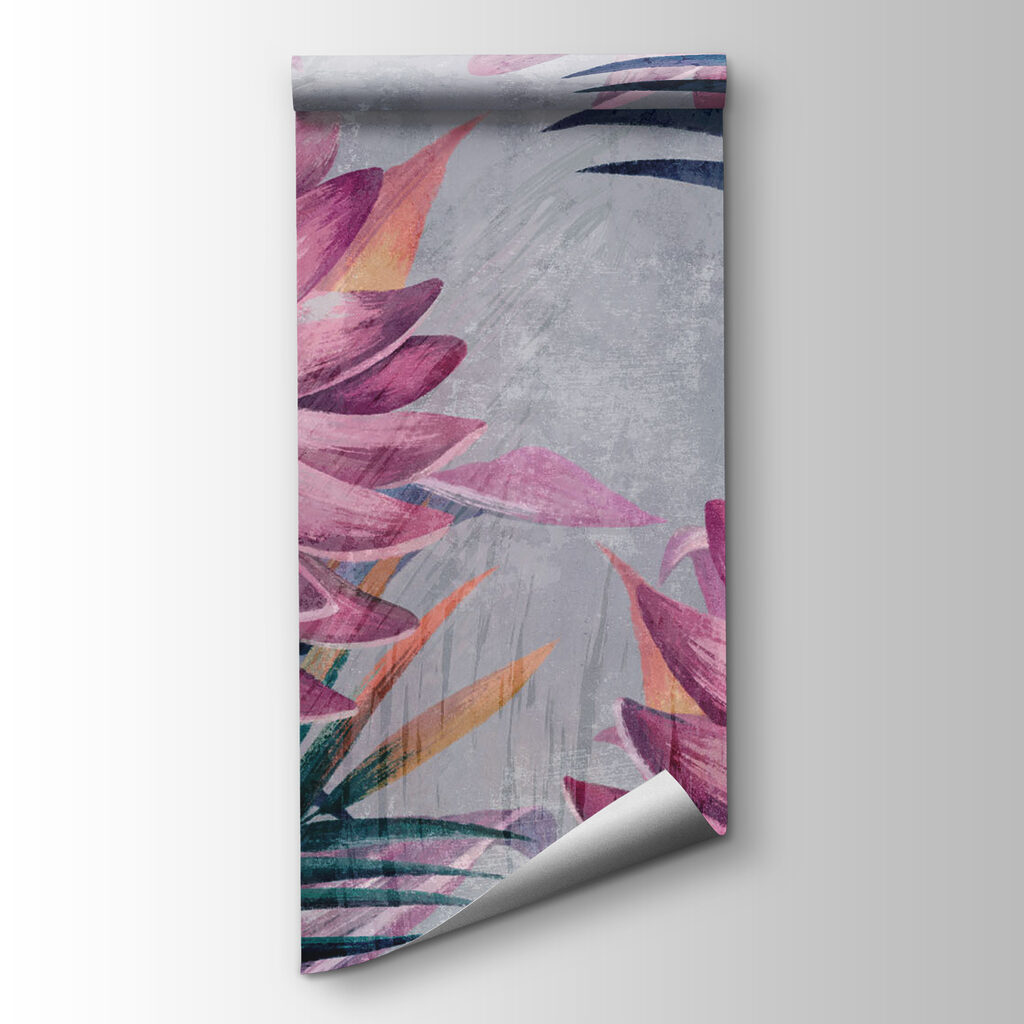 Vibrant blooms against a textured backdrop