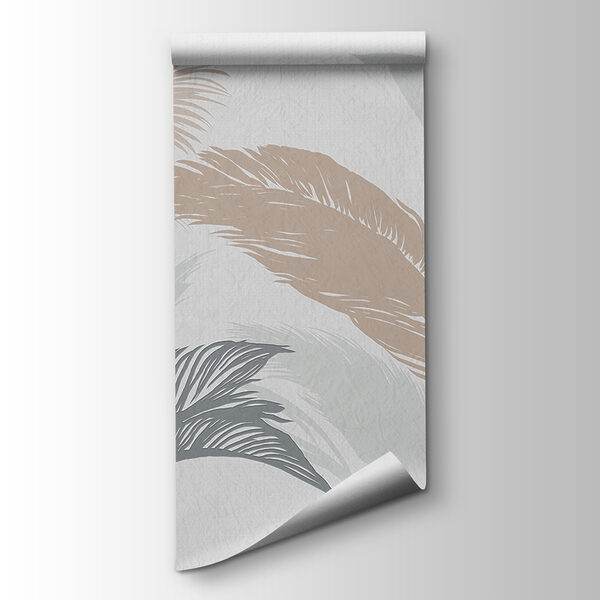 Elegant leaves in soft pastel tones