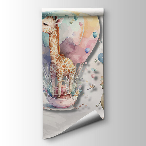 Group of animals with balloons