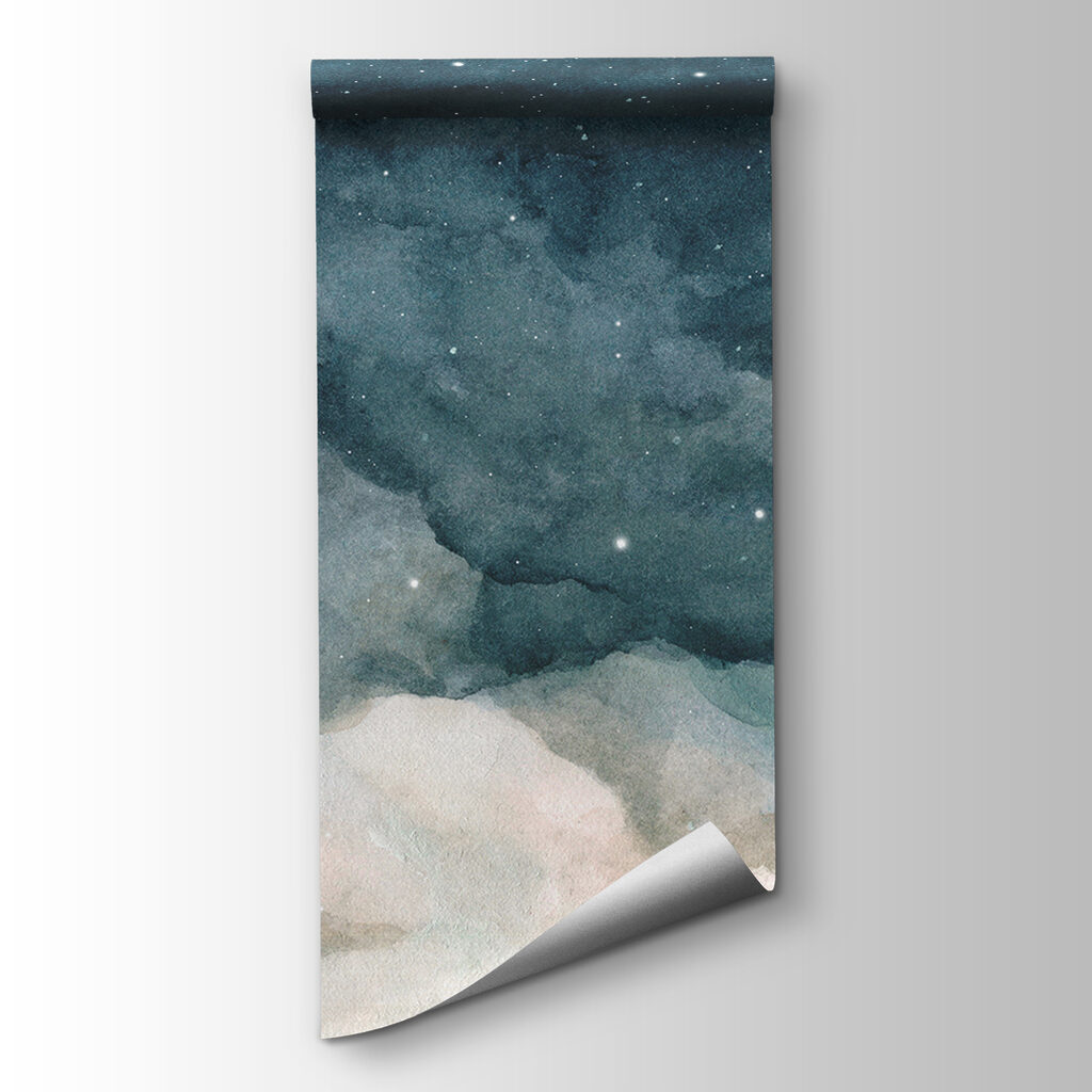 Clouds and stars in the sky