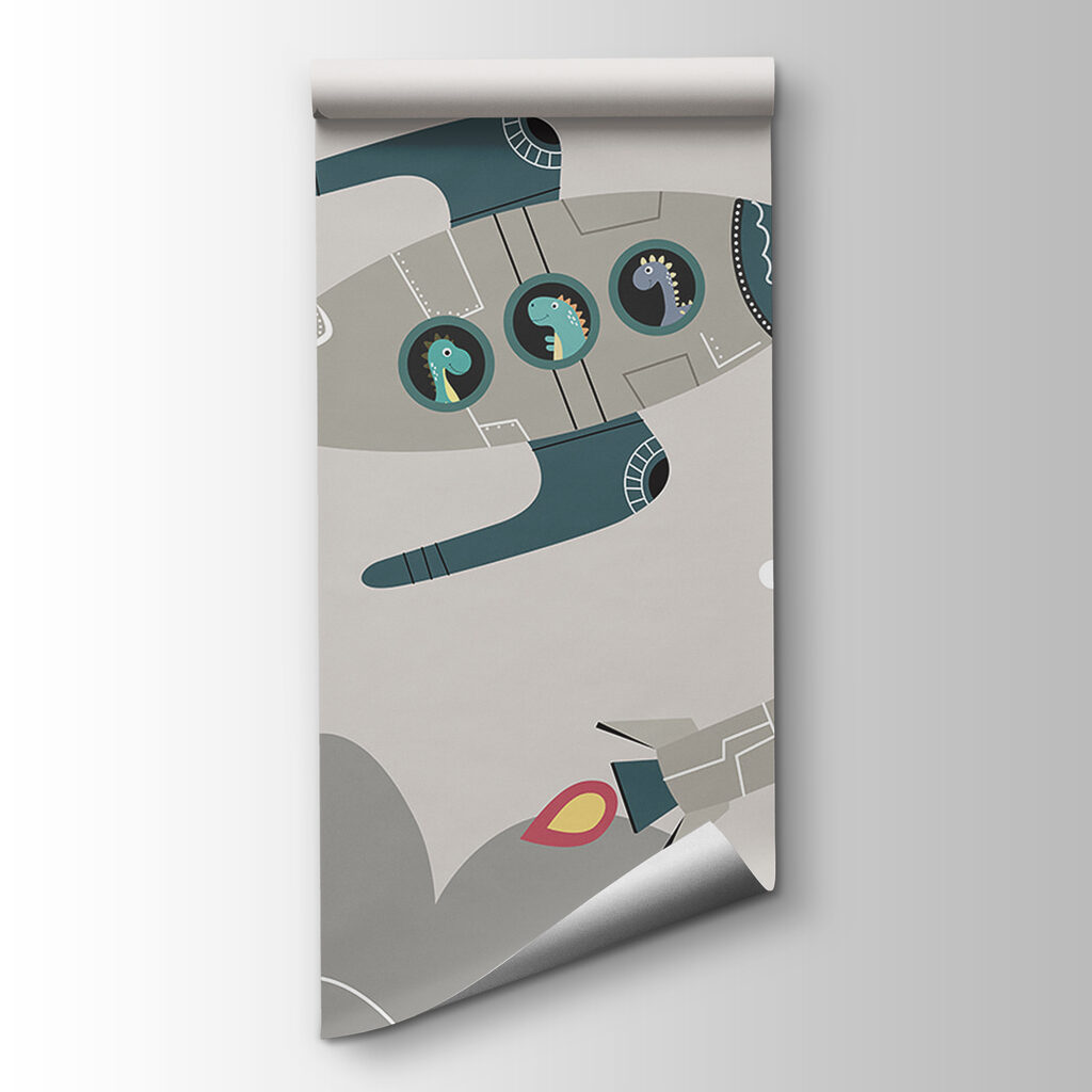 Cartoon rocket ship and rockets in the sky Cartoon rocket ship and rockets in the sky