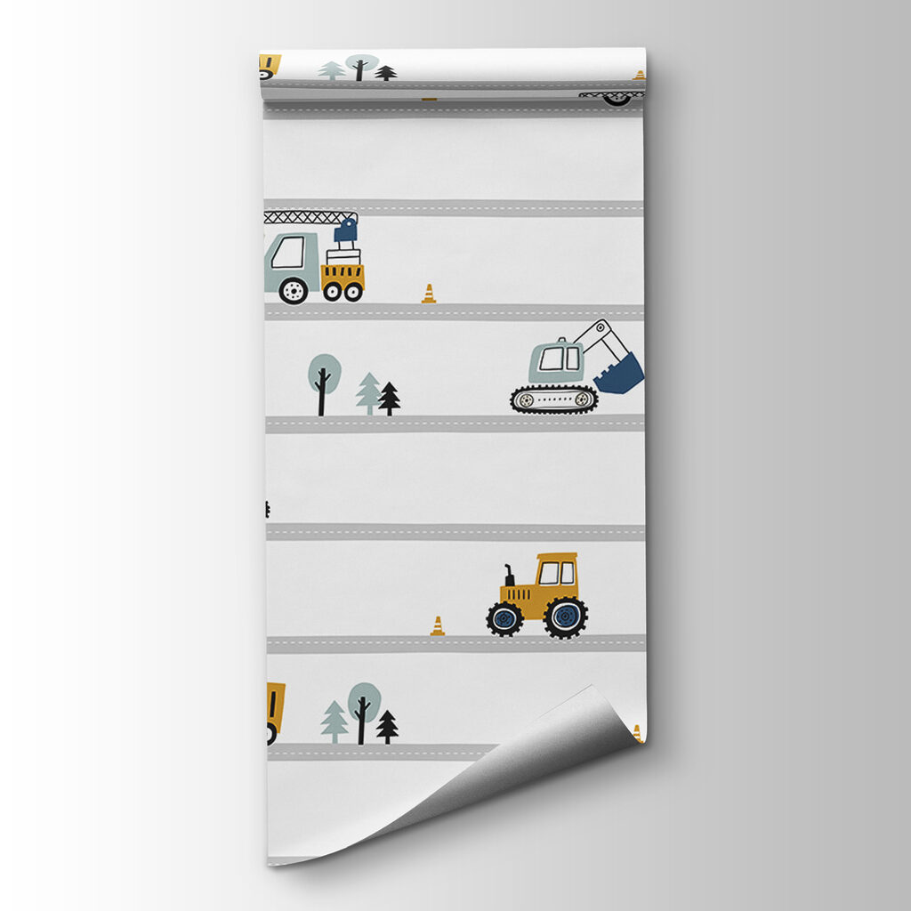 Pattern of cars and trees