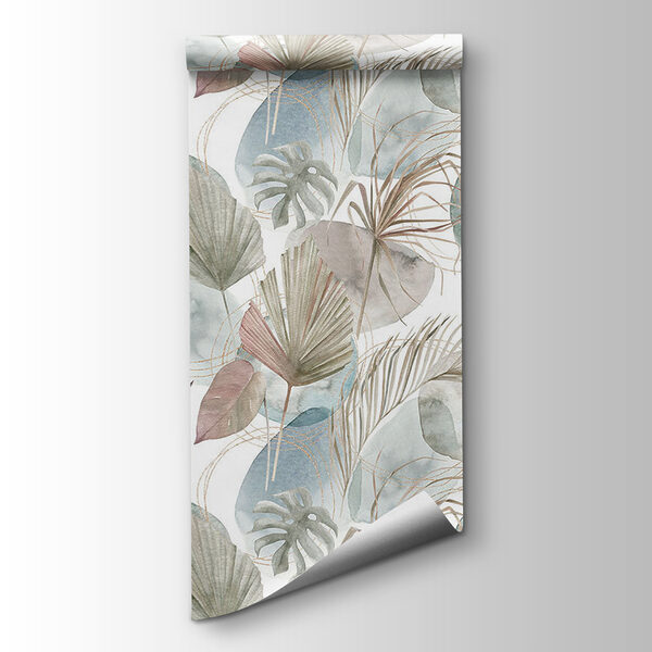 Pattern of leaves and circles