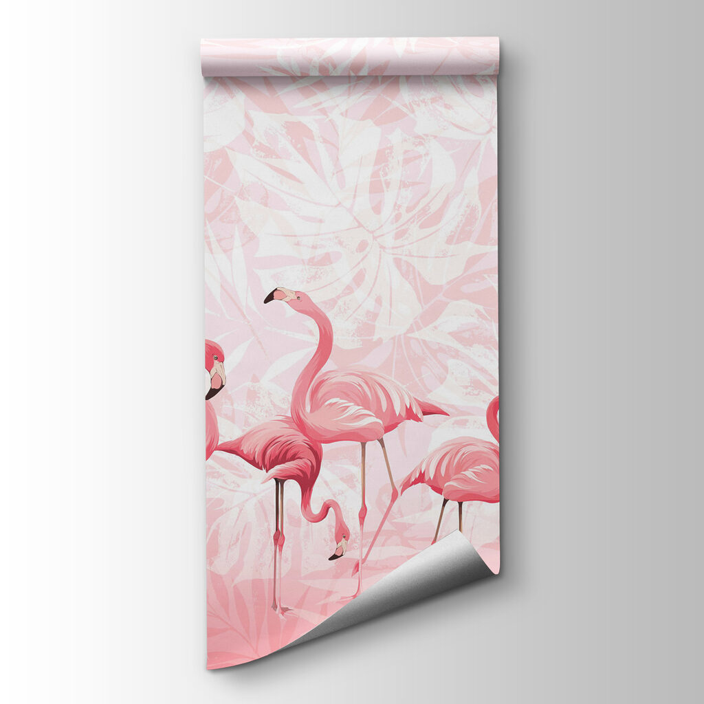 A group of pink flamingos