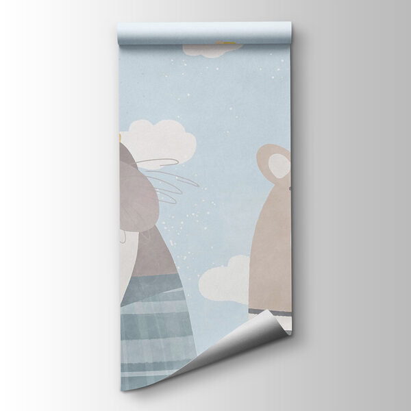 A walrus and bear in the sky