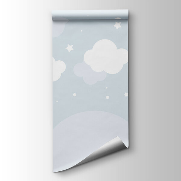 A moon and clouds in the sky