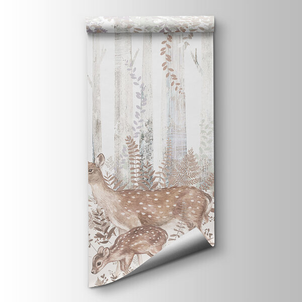 A group of deer in a forest