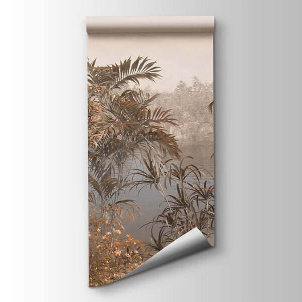 A swamp with plants and flowers