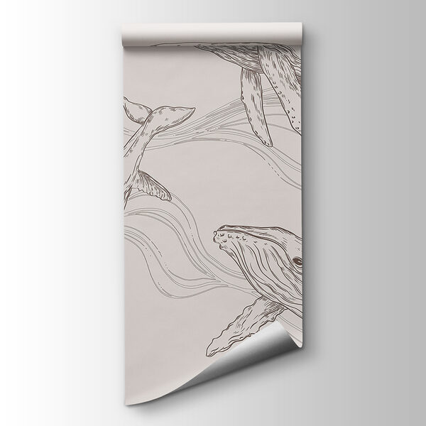 A group of whales swimming in the water