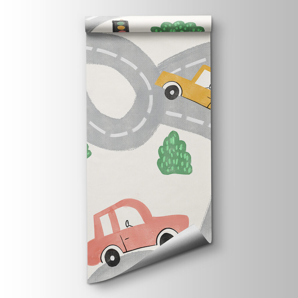 A pattern of cars and roads