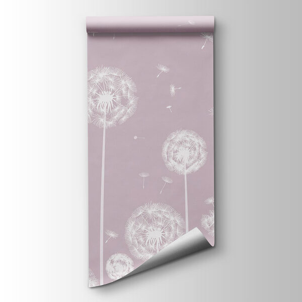 A white dandelions flying in the air