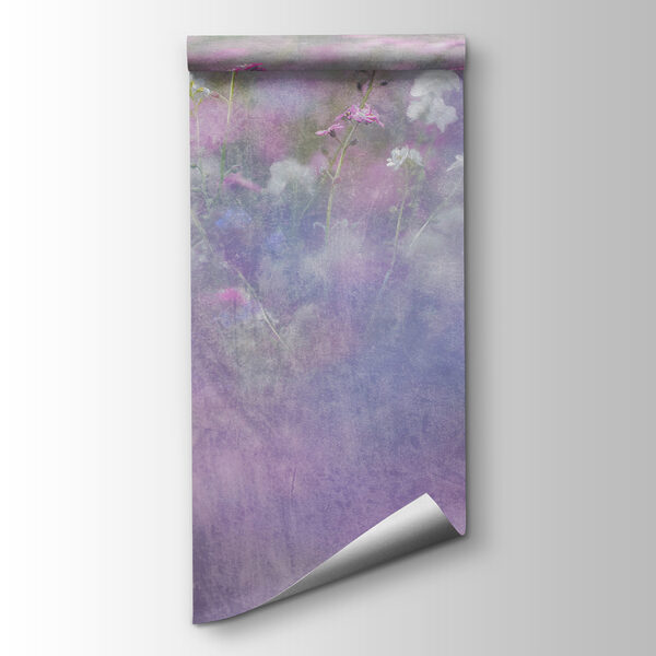 A field of flowers with purple and white flowers