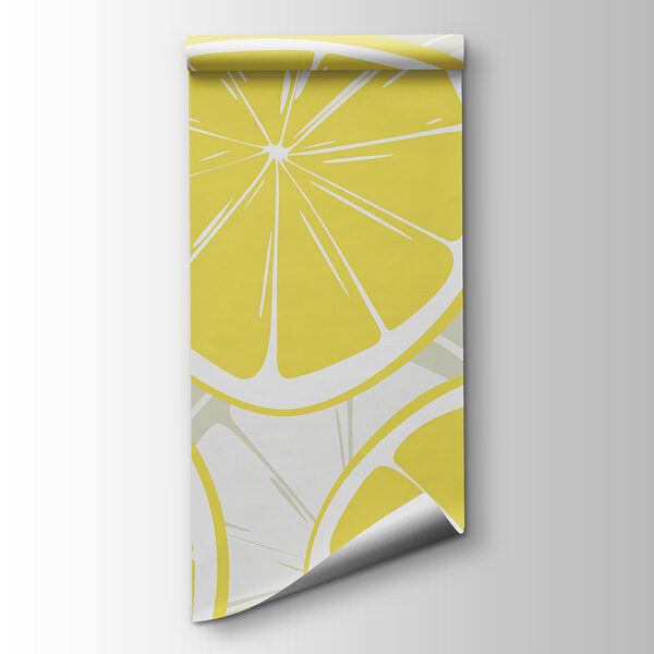 A group of lemons in a row