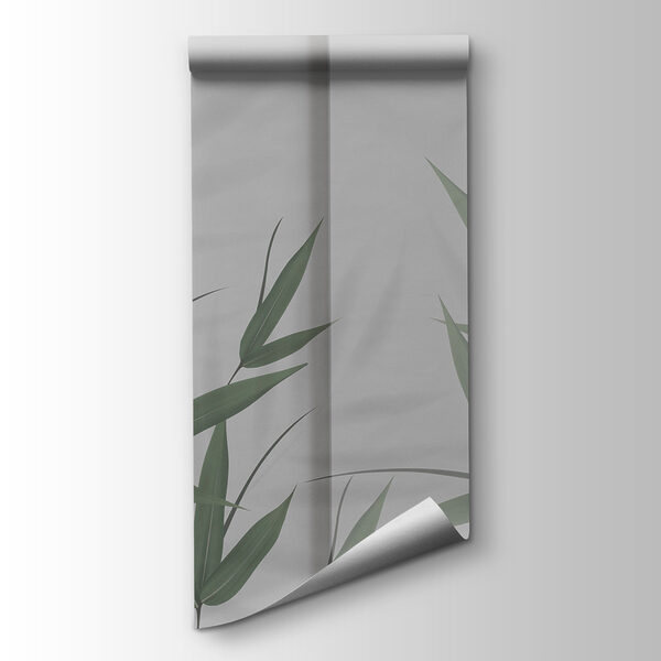 A green leaves on a white surface