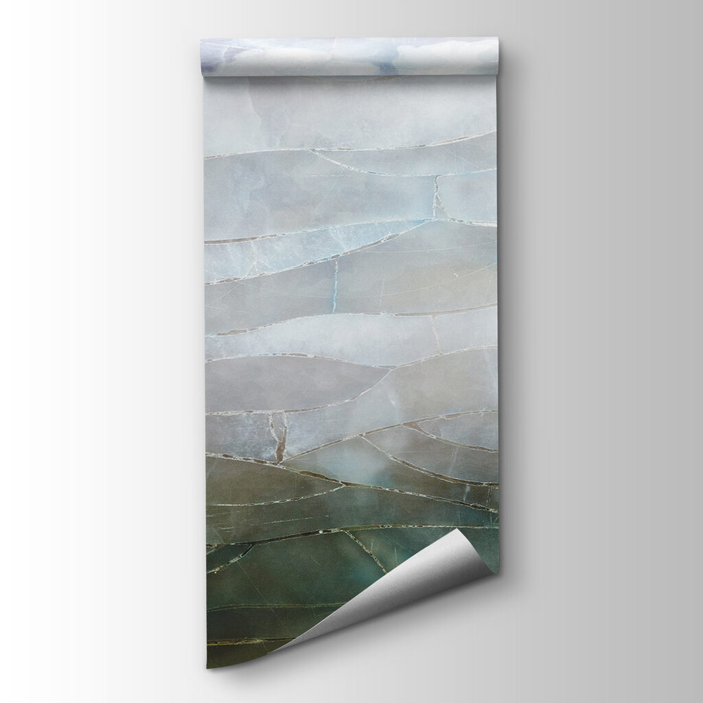 A glass with a pattern of clouds