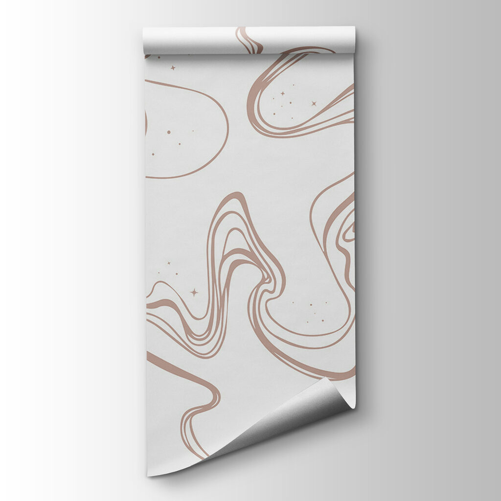 A white background with brown lines